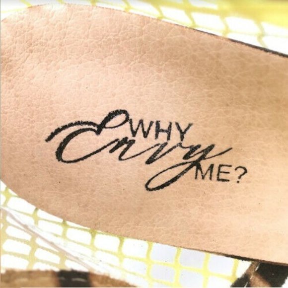 Why Envy Me? Women's Pointed Toe Mesh Heels Leopard Print Yellow Size 9 - Picture 9 of 9